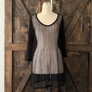 Jordan Taylor collection sequin beachwear coverup tunic Lrg